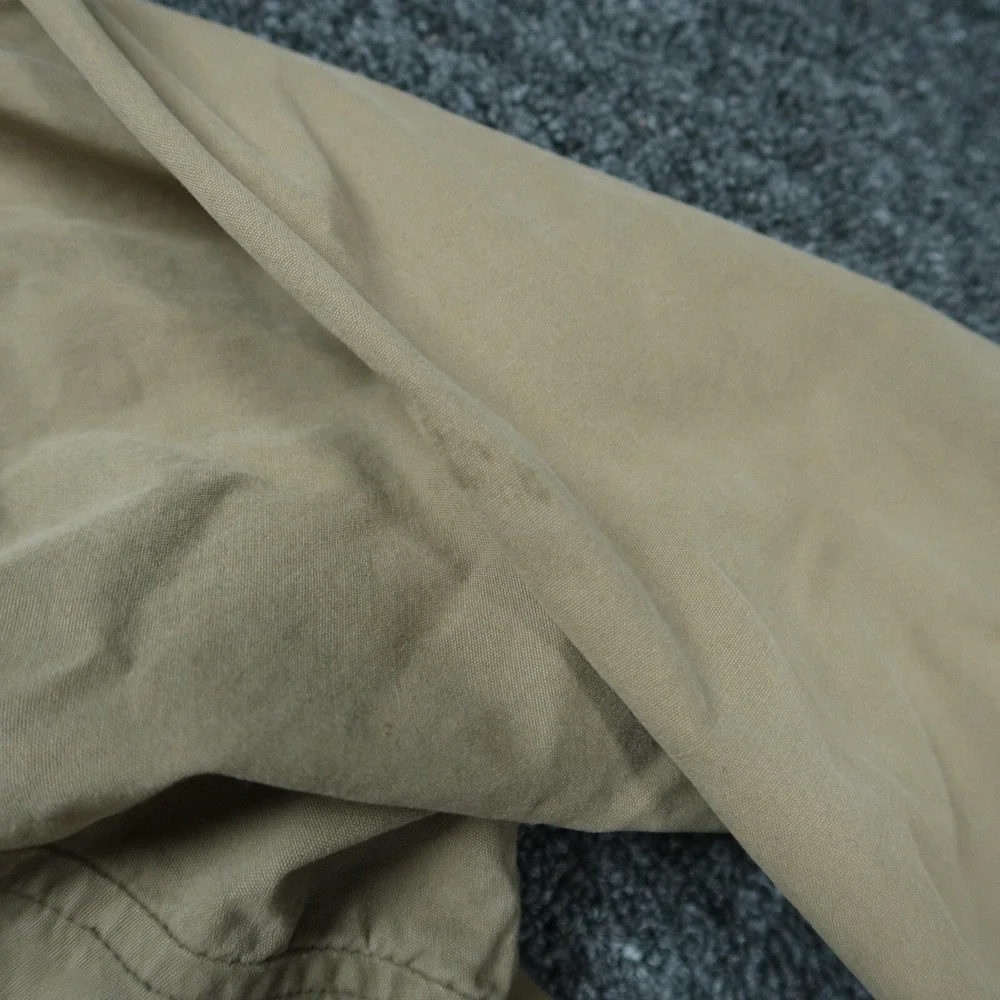 Banana Republic Jacket‎ Mens Large Brown Tan Safari Hooded Full Zip Travel VTG *